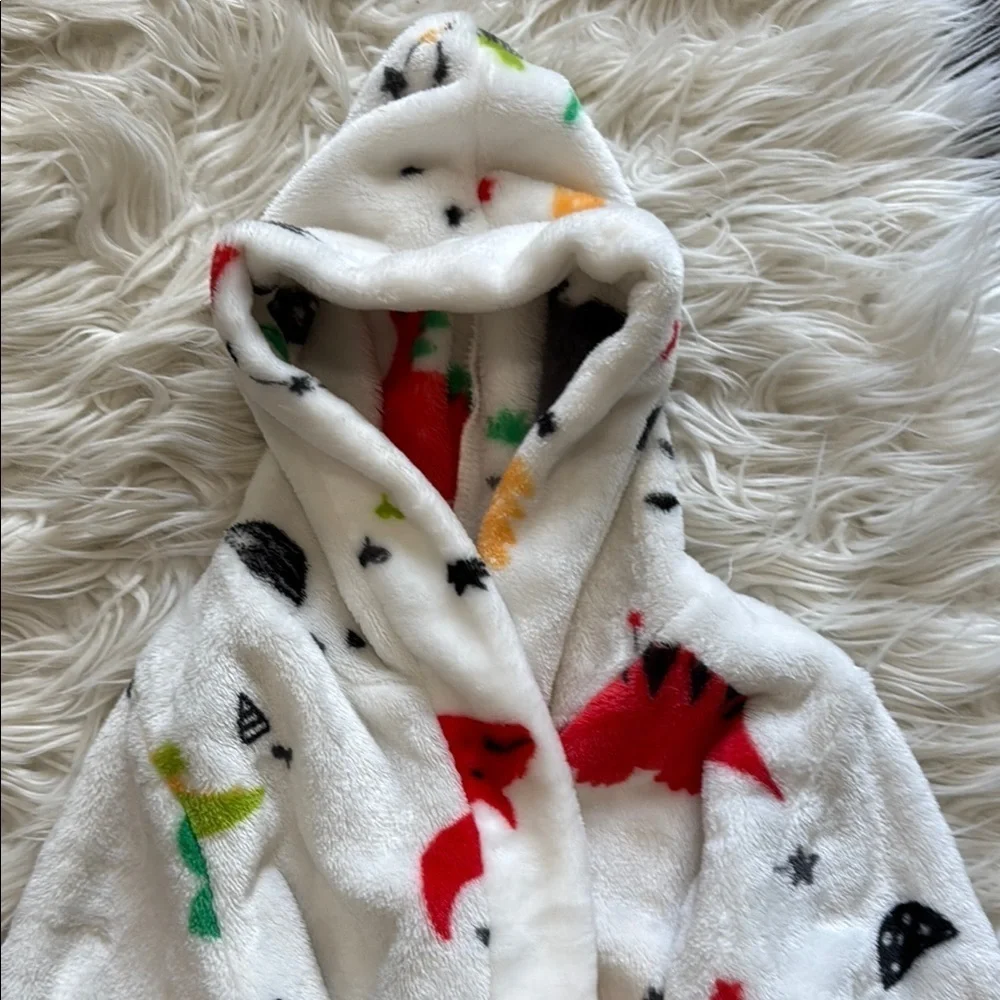 Kids Dinosaur Print Pajama Robe